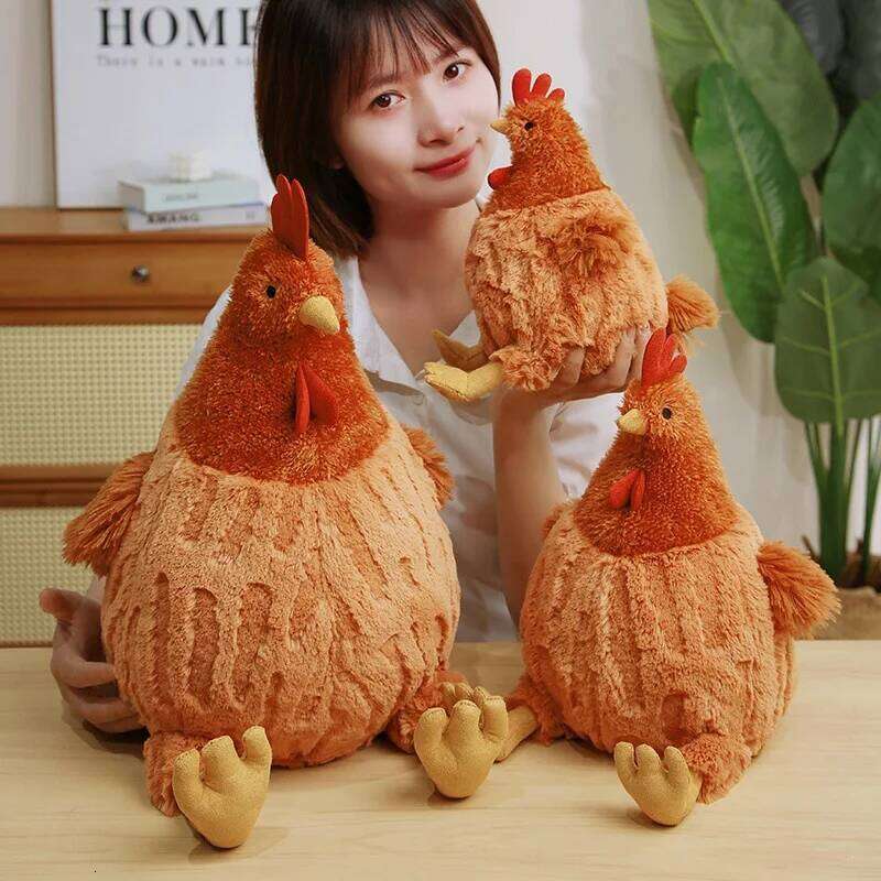 Cecil Chicken Simulation Hen Funny Doll Kids Plush Toys Birthday Gift Creative Pillows Y260128
