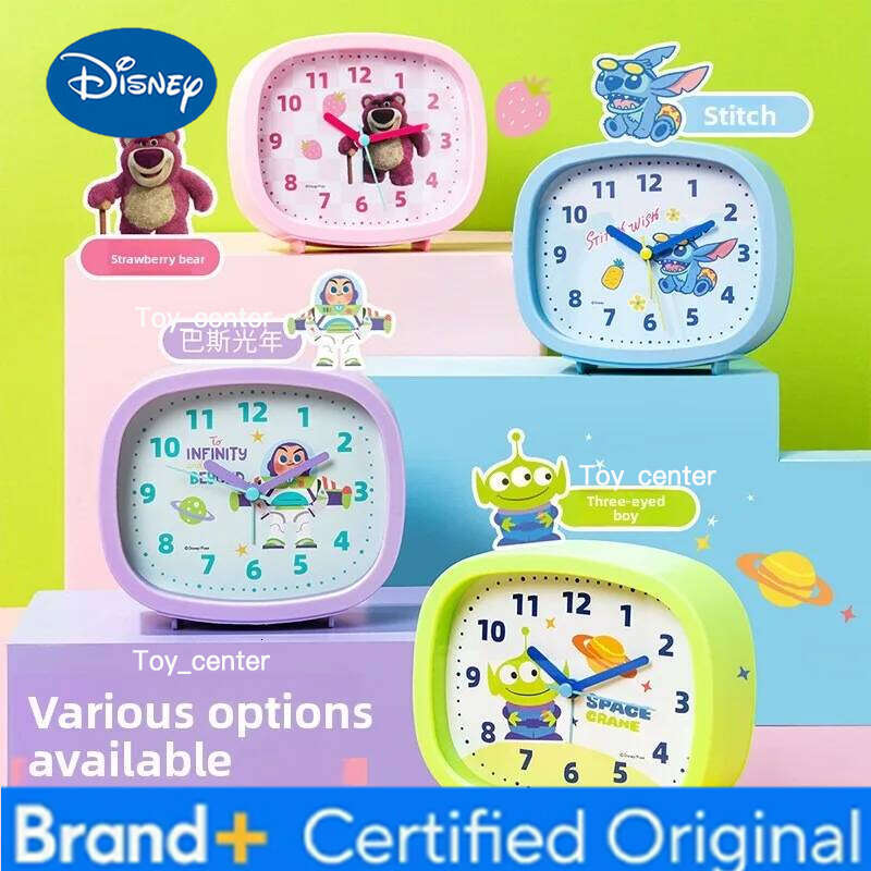 Disney Mickey Snow Strawberry Bear student alarm bedside table clock simple home cartoon children's desk ornaments H2601281