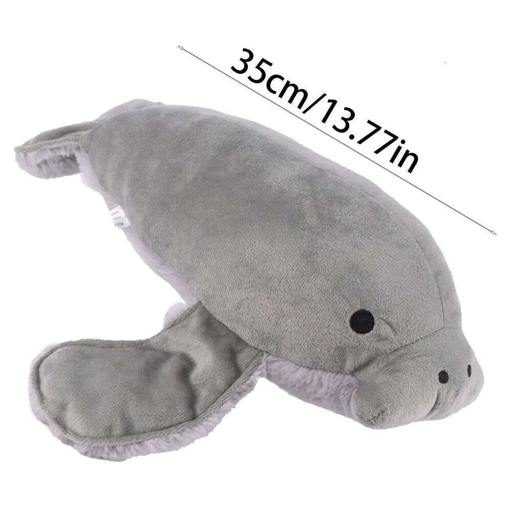35cm Cartoon Manatee Plush Toy Marine Sea Cow Stuffed Animal Toys Soft Pillow Room Decor for Bed Couch Kids Baby Birthday Gifts Y260128