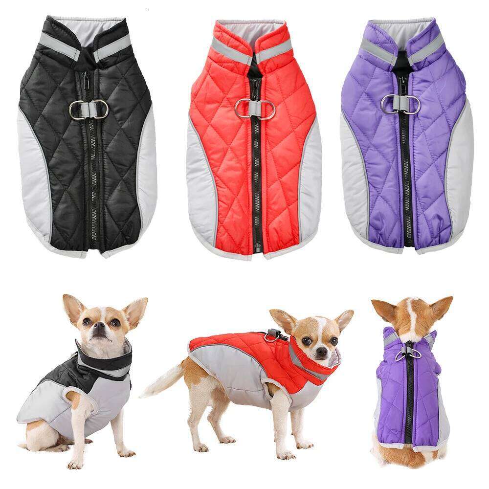 Pet Dog Clothes Autumn Winter Warm Coat For Small Medium Dogs Cat Reflective Waterproof Puppy Vest Jacket Chihuhua Pug Outfits XJ260127