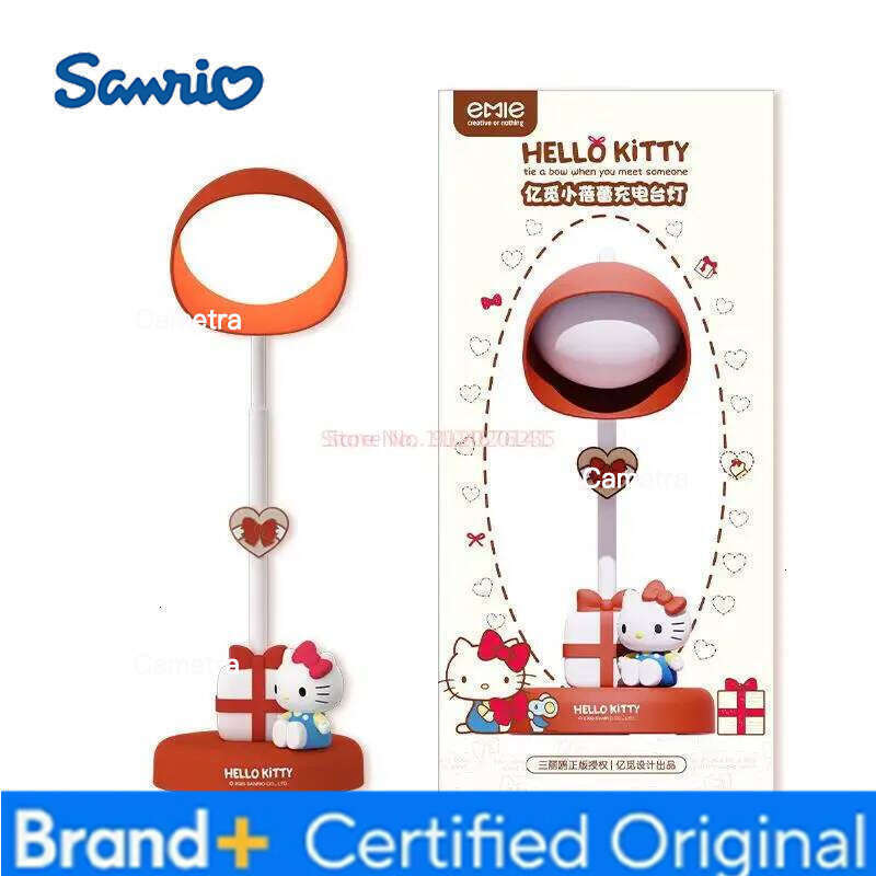 Sanrio New Hellokitty Desktop Charging Light Anime Cartoon Hello Kitty Room Night Lamp Ornaments Girls Birthday Gifts H260128