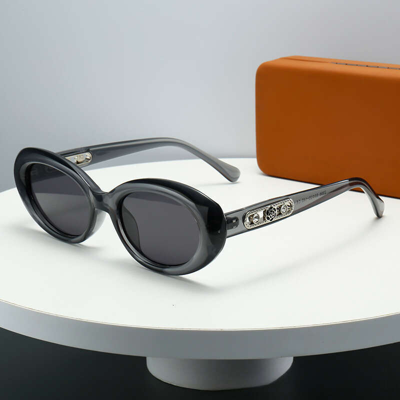 Sunglasses Oval Frame Camellia Pearl Accents Light Luxury Design for Social Media Style Daily Wear Gift High Quality Texture