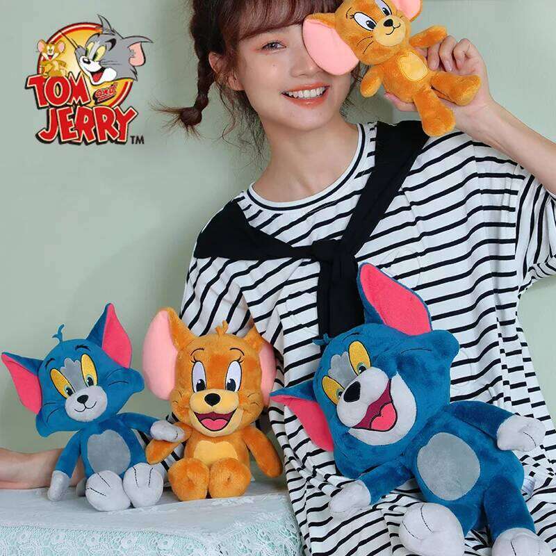 Original Tom and Jerry Plush Toy Cartoon Movie Cat Nibbles Mouse Plushies Stuffed Animals Soap Action Figure Studio Doll Toys Y260128