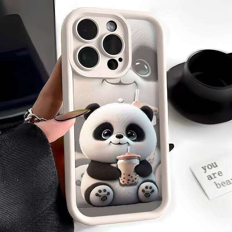 Cute Panda Compatible with Apple 17 Pro Max Phone Sky Eye Step Case iPhone 16/15/14 European and American 13 S260128