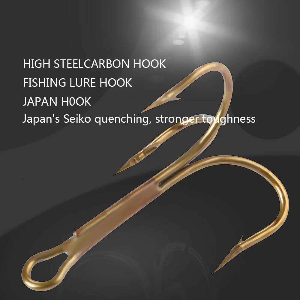 FISH KING 20pcs/Pack High Steel Carbon Lure Hook Treble Overturned Fishhooks Super Sharp Triple Round Hooks For Bass Z260128