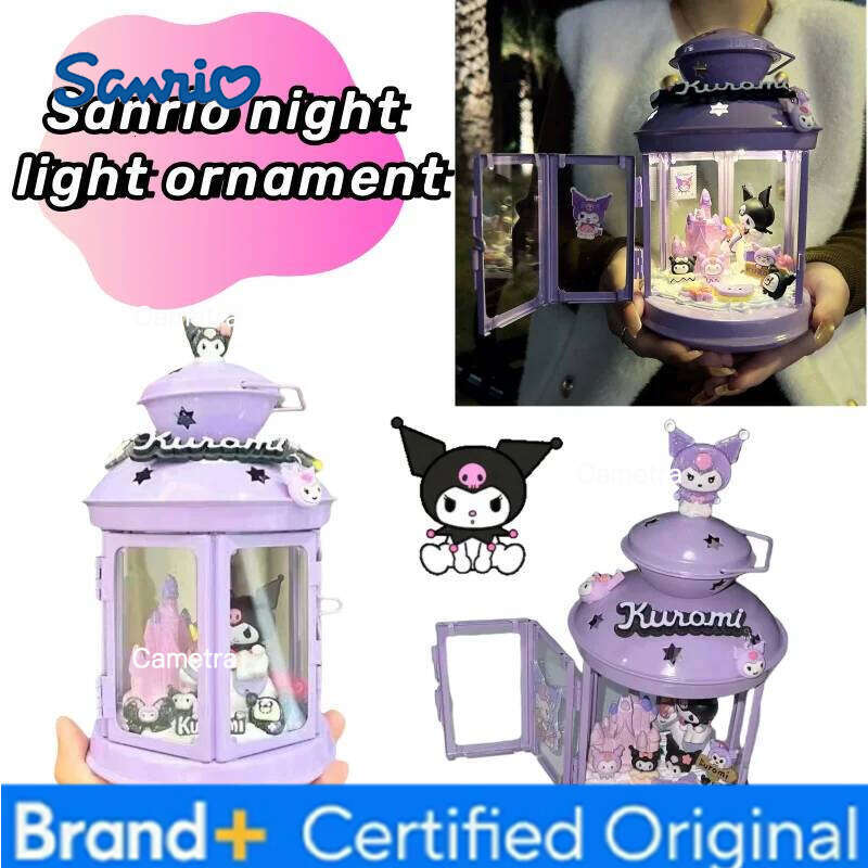 Sanrio New Hello Kitty Kuromi My Melody Cinnamoroll Creative Personality Cartoon Cute Girly Heart Tabletop Decoration Night Light Gift H260128