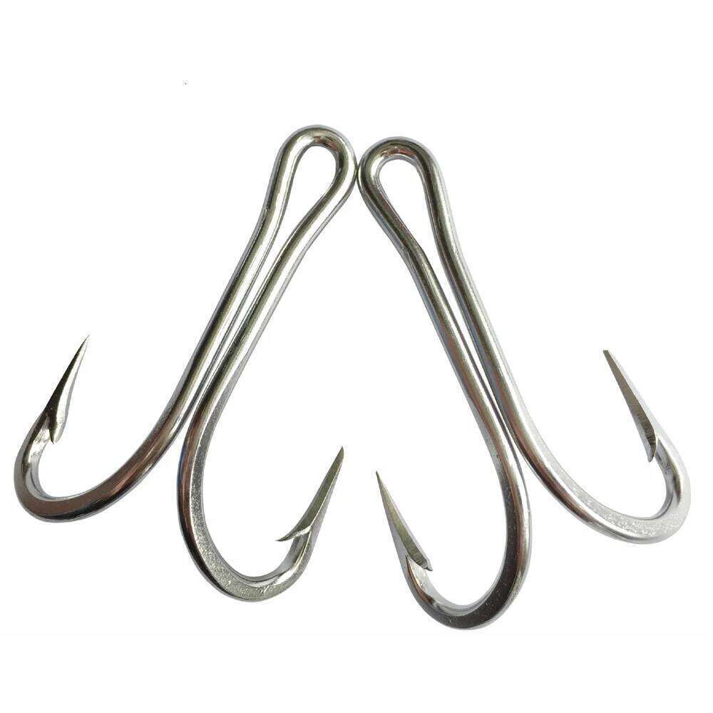 Stainless Steel Fly Tying Double Frog Bass Weedless Fishing Hook Fishhook for Soft Lure Jig Z260128