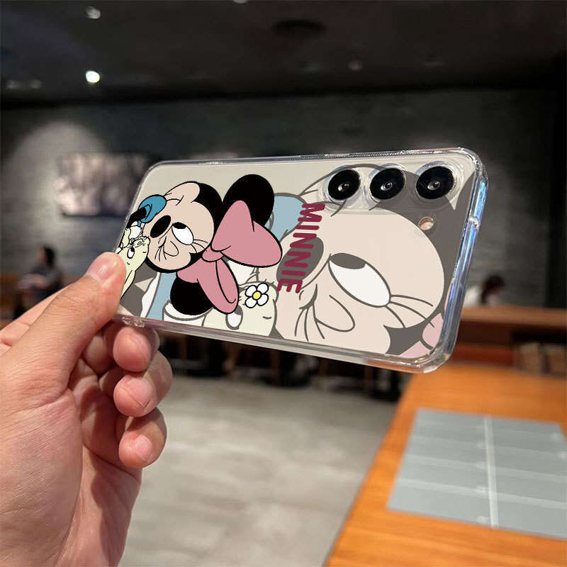 Mickey and Minnie Compatible with Galaxy S22 Phone Case Note20 Cartoon Samsung A73 Couple A03 S260128
