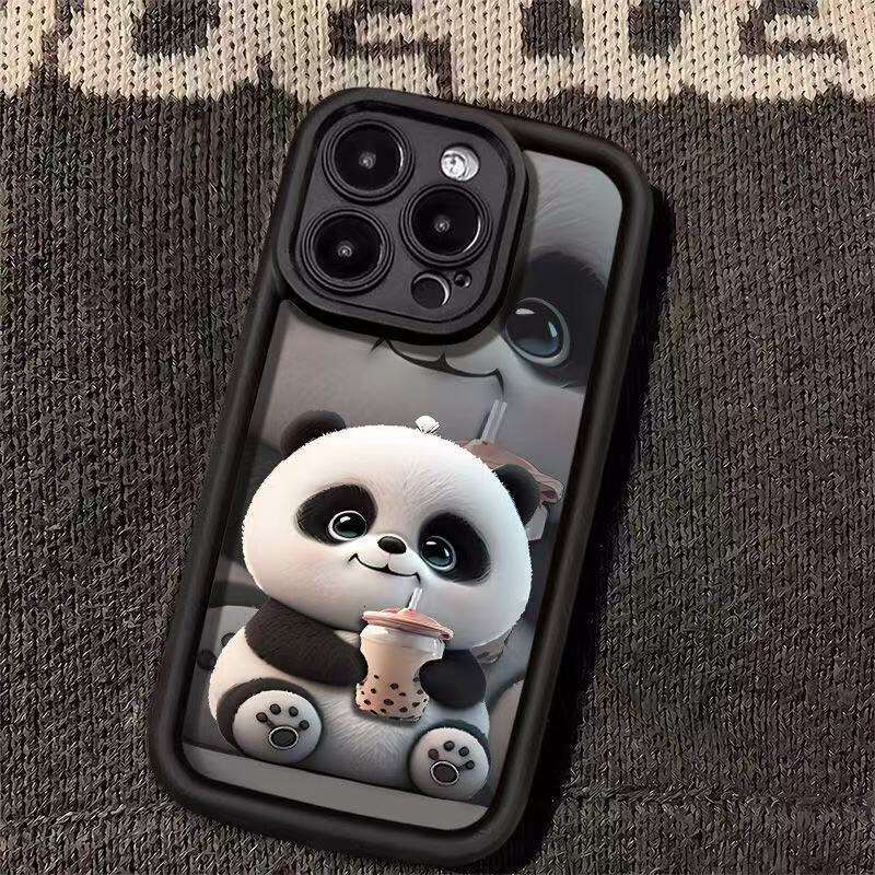 Cute Panda Compatible with Apple 17 Pro Max Phone Sky Eye Step Case iPhone 16/15/14 European and American 13 S260128