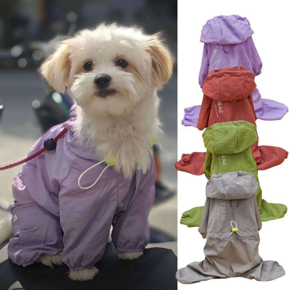 Clothes Jacket Series Windproof Raincoat Waterproof Dog Outdoor Jumpsuit lightweight Puppy Costumes XJ260127