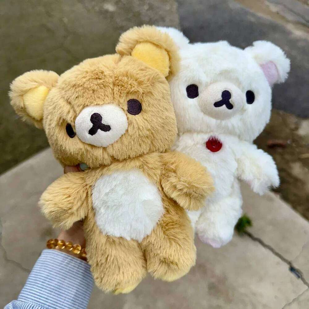20cm Kawaii Rilakkuma Plushies Stuffed Korilakkuma Plush Cute Anime Character Brown/White Bear Dolls, Soft Hugging Toy Girl Y260128