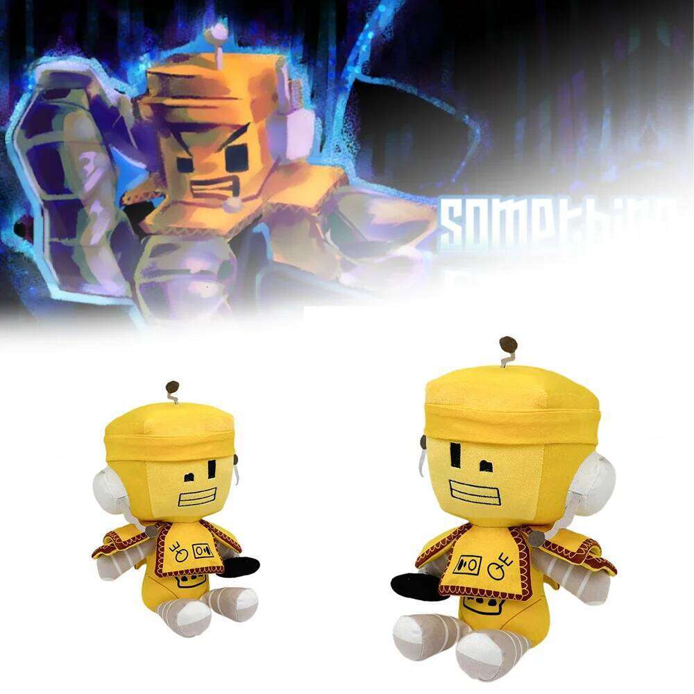 Yellow Robot Something Evil Will Happen Merchandise Plush Toys Kids Game Fan Halloween Christmas Gift Home Decor Funny Doll Y260128