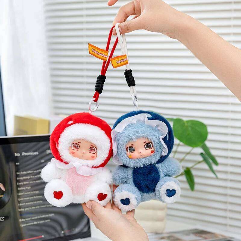 14cm Mushroom Girl Vinyl Plush Toys Cute Fungi Fairy Stuffed Doll Soft Kawaii Forest Toy for Kids Creative Gifts Bag Pendant Y260128