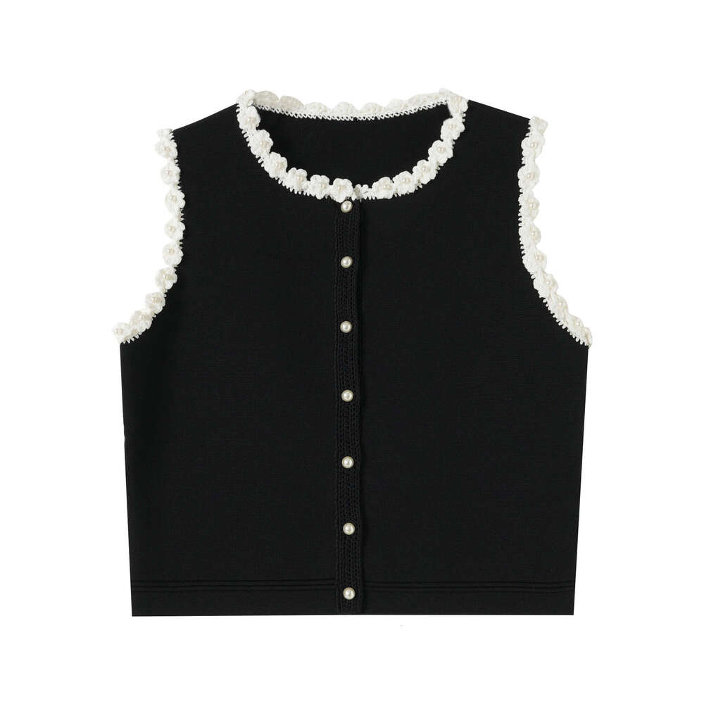 2026 Spring/Summer New French Crochet Knitted Short Skirt Style Fashion Women's Tank Top Two Piece Set