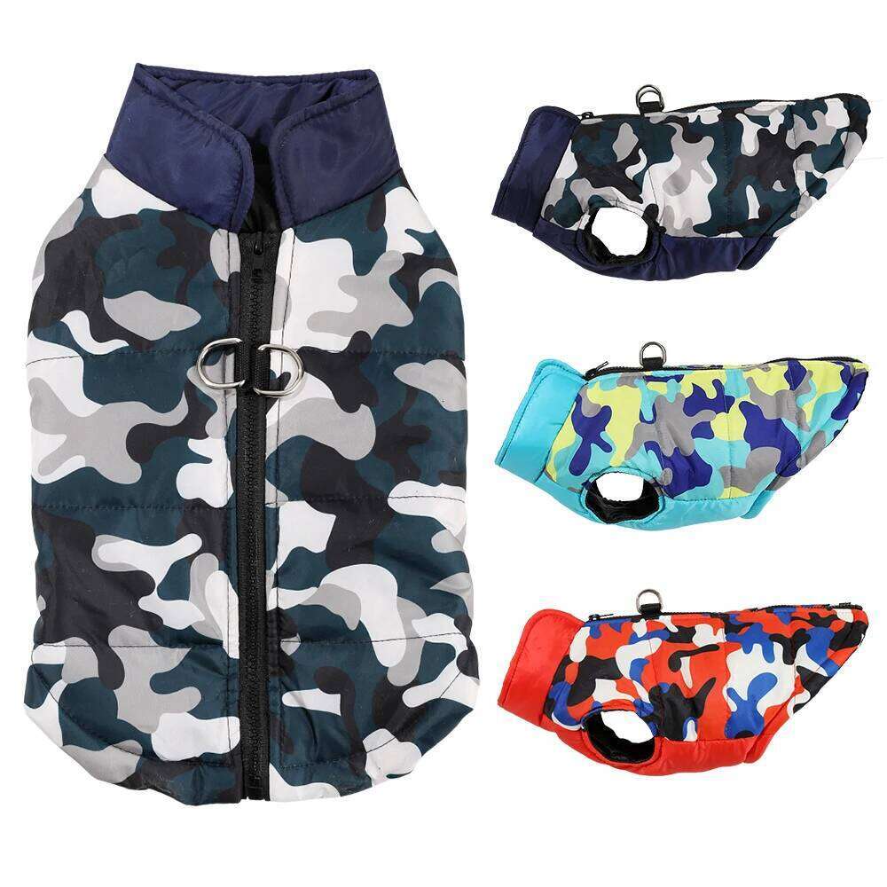 Camouflage Print Pet Dog Jacket Coat for Small Dogs Cats Autumn Winter Warm Zipper Puppy Clothes Yorkies Chihuahua Pug Costume XJ260127
