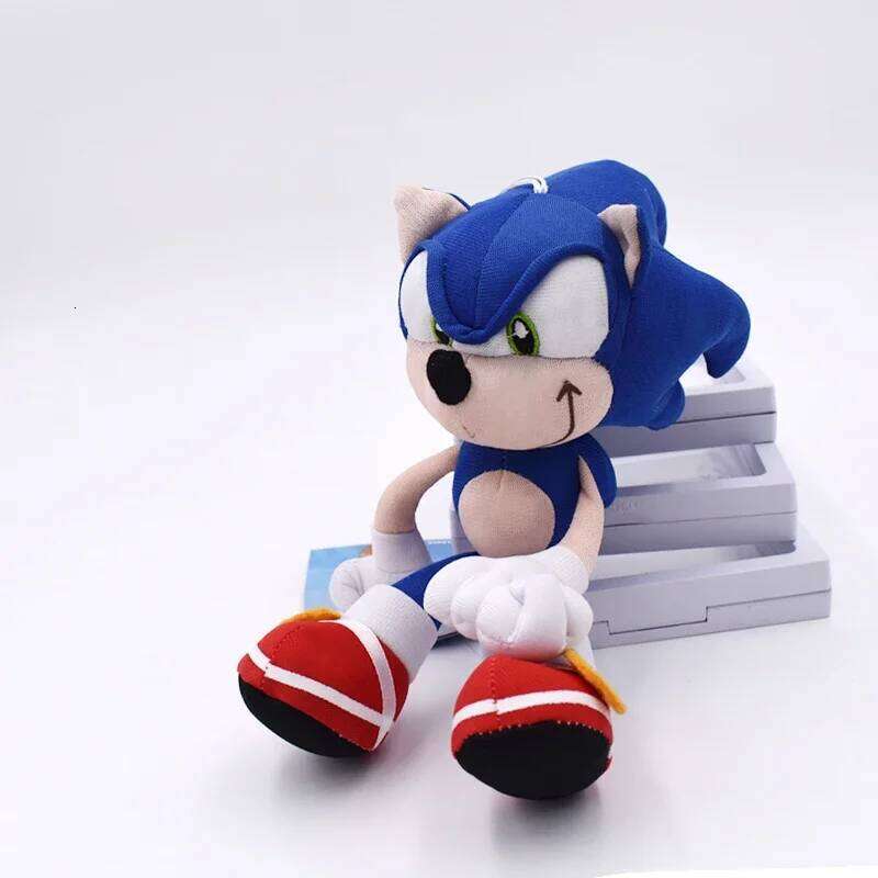 Hot Selling 30cm Shadow Blue Animated Toy Sonic Children's Soft Plush Hedgehog Doll Pp Cotton Kids Birthday Gift Y260128