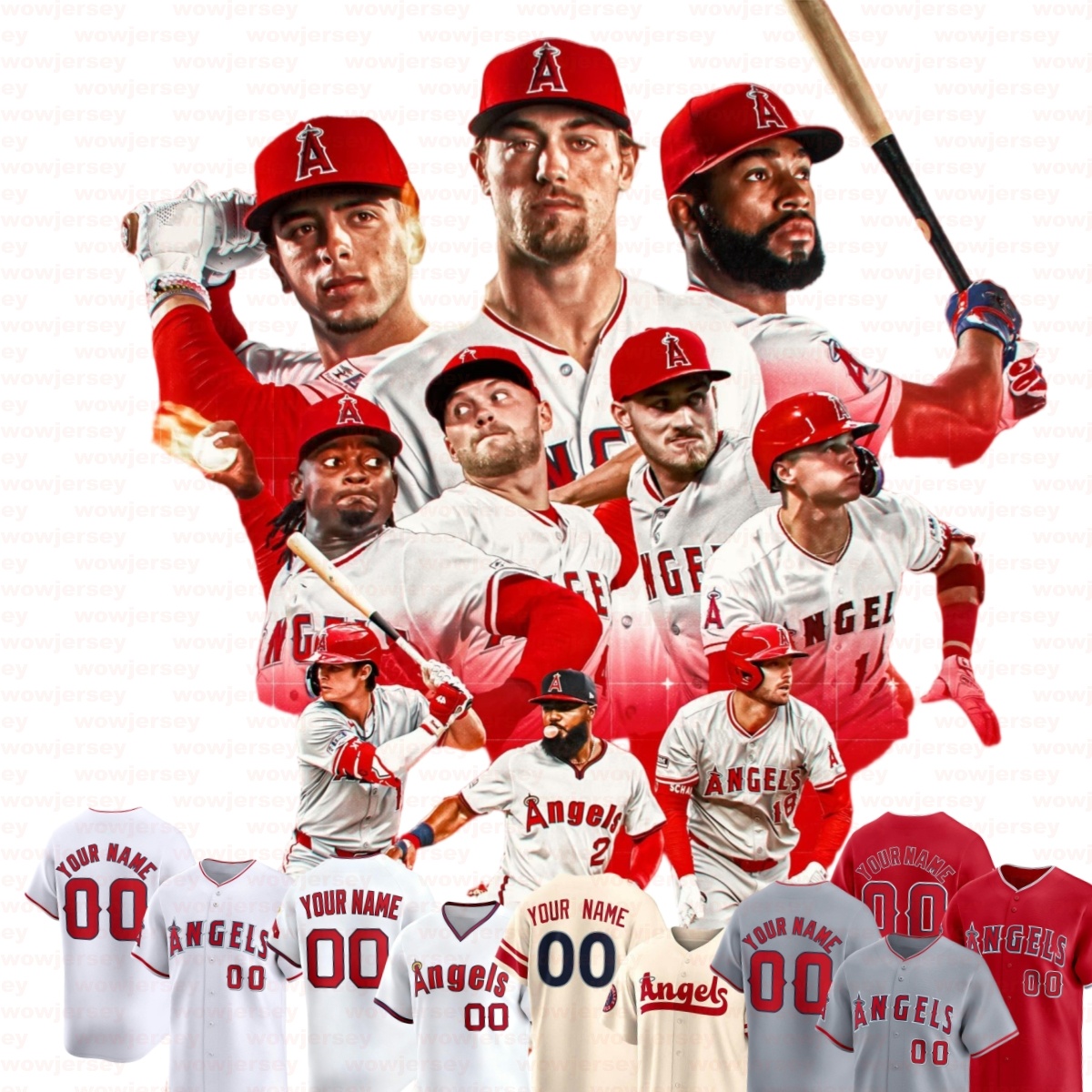 Mike Trout Baseball Jersey Los Angeleses Luis Rengifo Angels Logan O'Hoppe Zach Neto Kyle Hendricks Jorge Soler Taylor Ward Anthony Rendon Reggie Jackson Anderson
