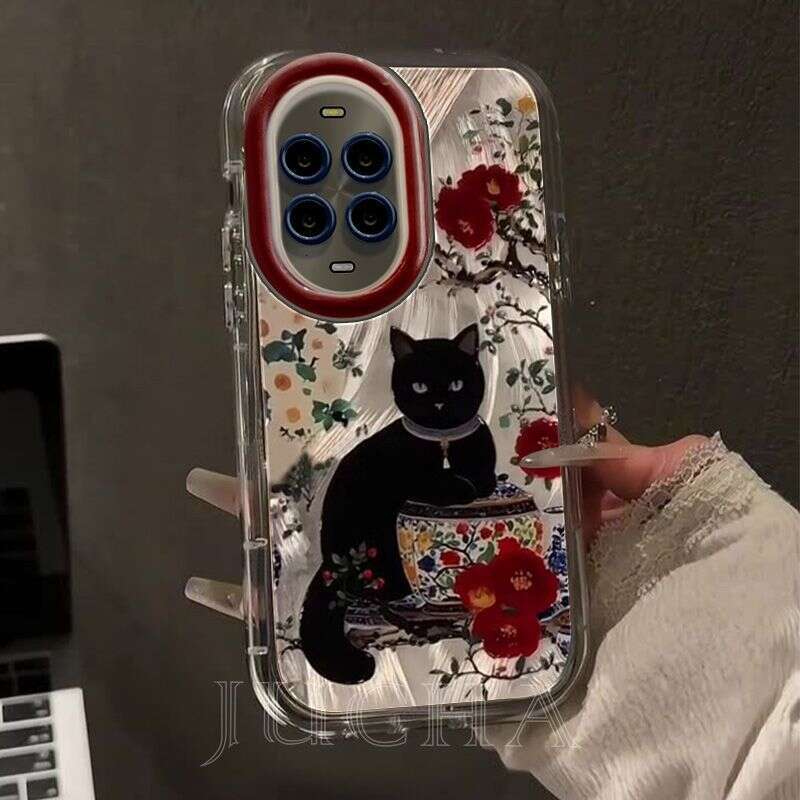 Suitable for nova13pro Cartoon Huawei Phone Case nova12pro New Plum Blossom Black Cat S260128