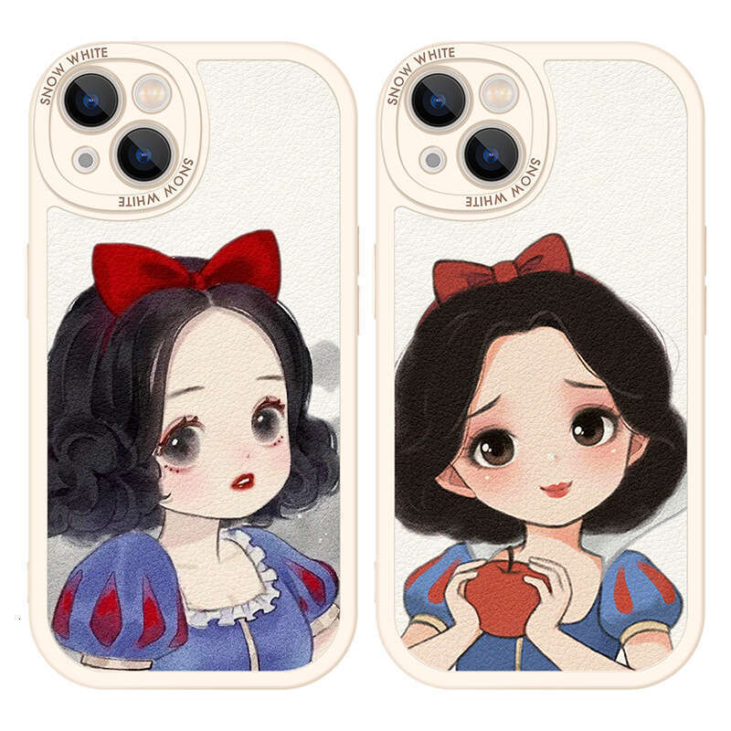 Snow White Apple 14 Phone Case iPhone 13 Cartoon 12 Pro Cute 11 Lambskin XR New XS Max S260128