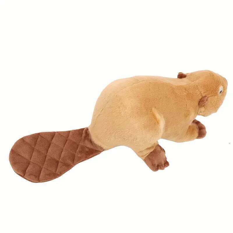 Lifelike Stuffed Animal Toy Home Decor Beaver Plush Thanksgiving Day Gift Best for Christmas Y260128