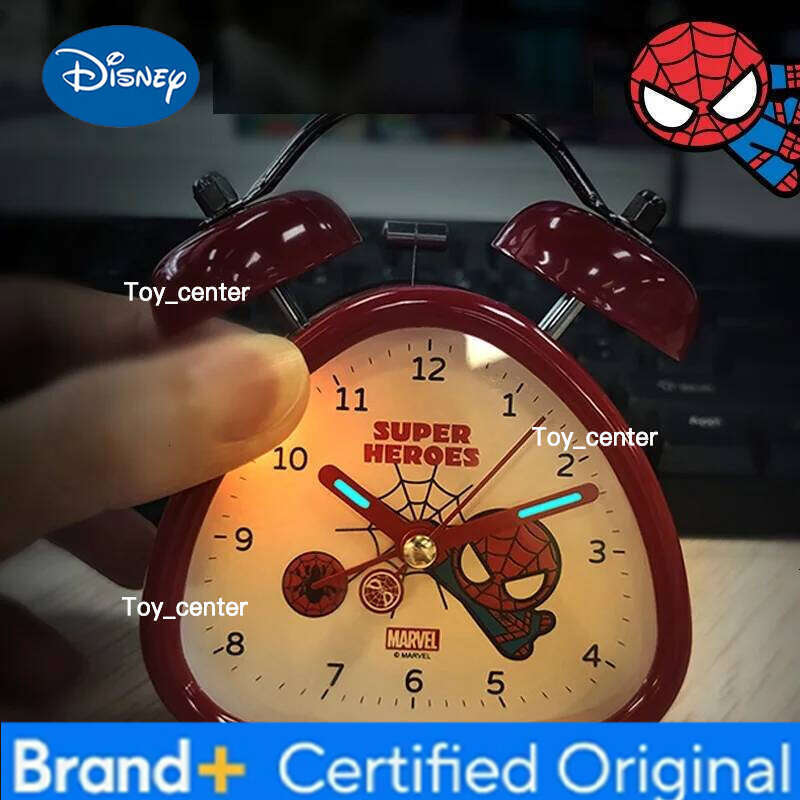 Disney Marvel For Children Alarm Clock Triangle Case Spider Man Frozen Mickey Mouse Snow White Boy Girl Student Kid Unsex Quartz H260128