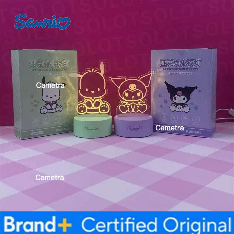 Sanrio Cartoon Acrylic Nightlight Cool Lomi Jade Guigou Anime Character Bedlight Decoration Birthday Gift Ornament H260128