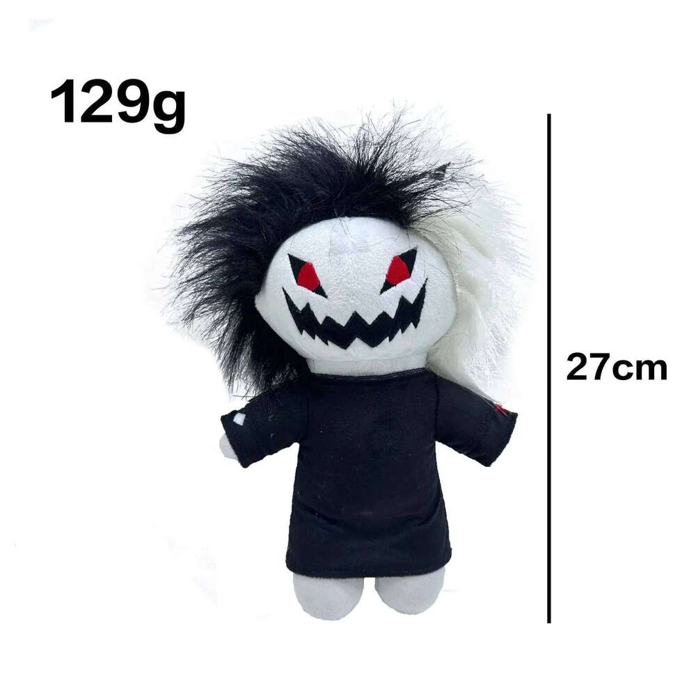 27cm Zxc Toys Halloween Fears of Being a Black and White Bar Teeth Cat Plush Doll For Kid Birthday Gift Y260128