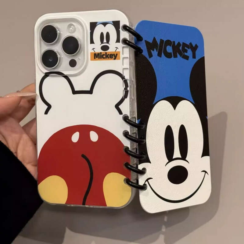 Mickey and Minnie Compatible Apple 16 Pro Max Phone Case iPhone 15 Flip Cover Notebook 14 Book 13 Cartoon S260128 574