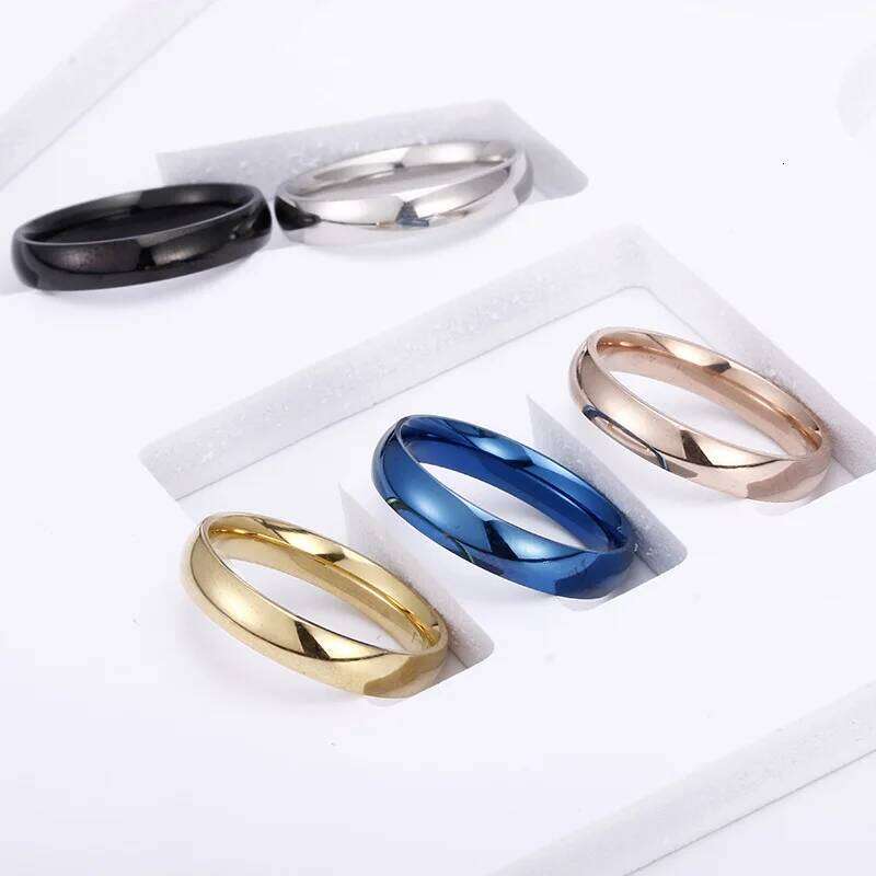 3mm Width Stainless Steel Tail Ring,for Girls Women, Smooth Surface , Thin And Simple Concise Style XJ260127