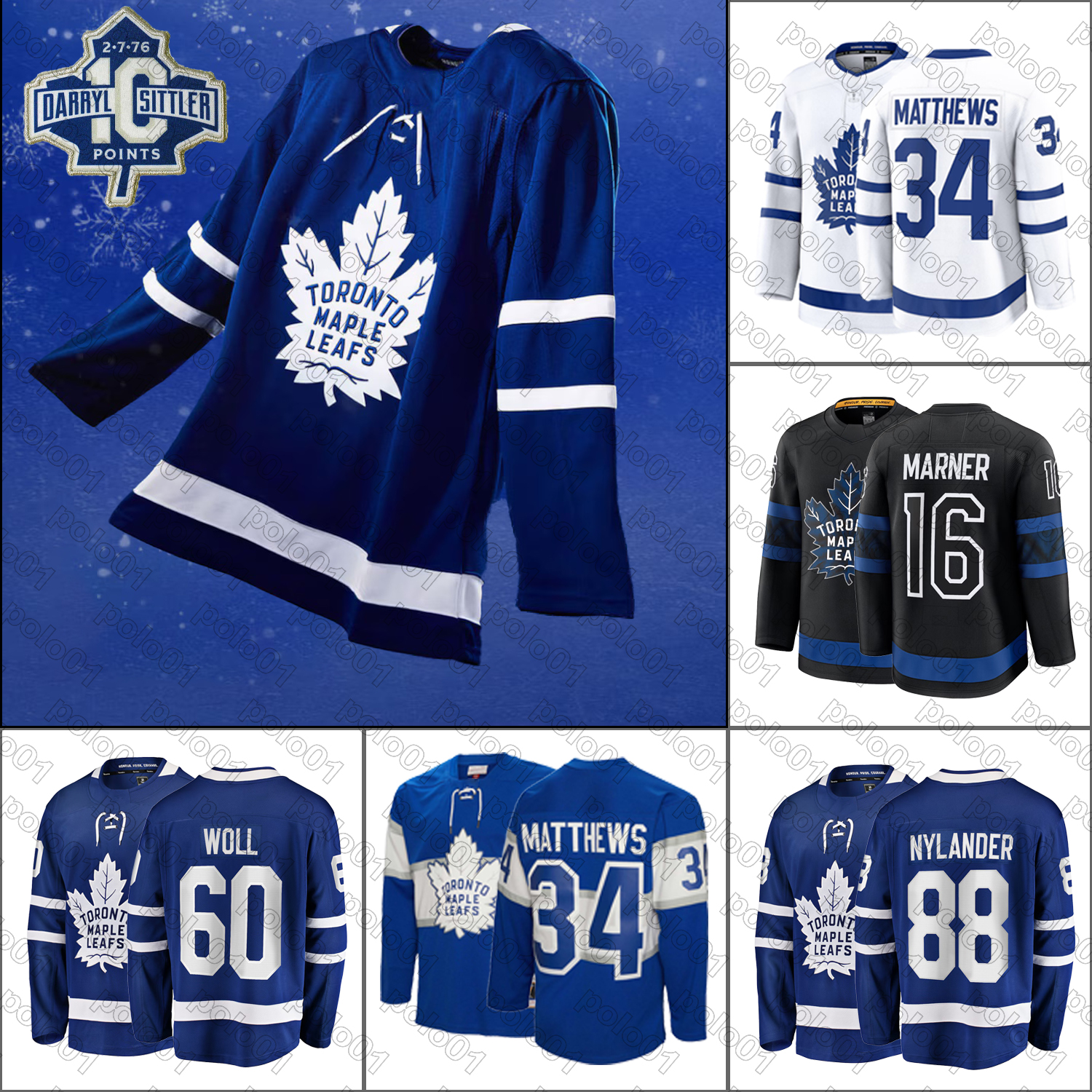 50th anniversary winter classic jerseys #34 Austons MatthewsS hockey jersey Team uniform #16 Mitchell Marner #88 William Nylander Rielly maple leafs jerseys