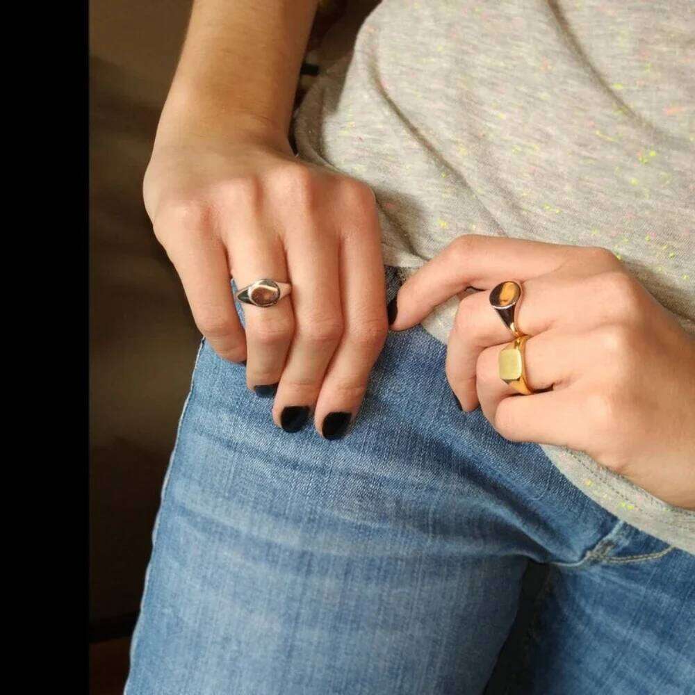 rings for women Stainless Steel woman Rock Square Heart Oval Classic Unisex Golden Jewelry Women ring like Wholesale XJ260127