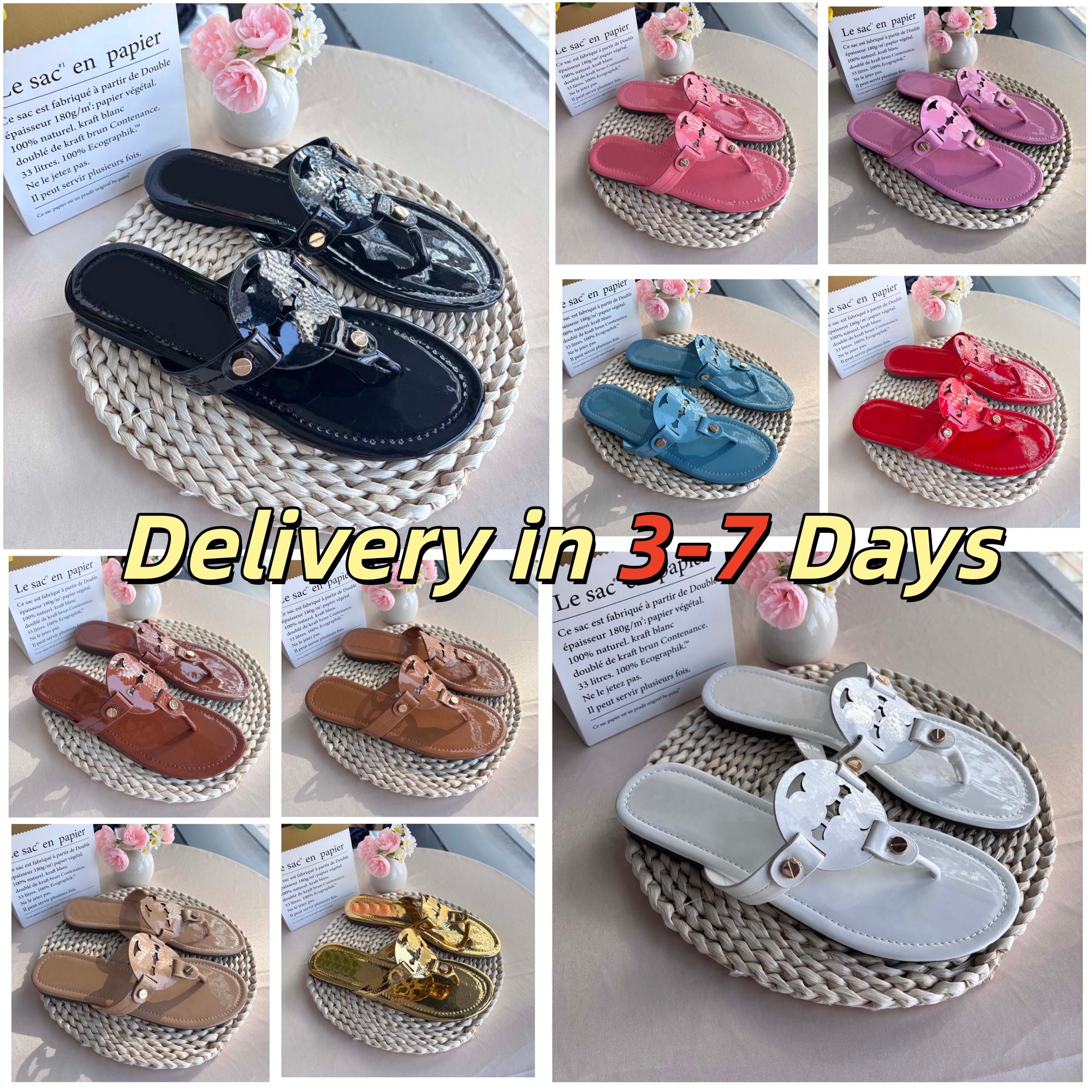 2026 Top designer sandals fashion brand flip-flop high quality classic luxurious slippers outdoor casual sandals summer vacation beach flat slippers size 35-42
