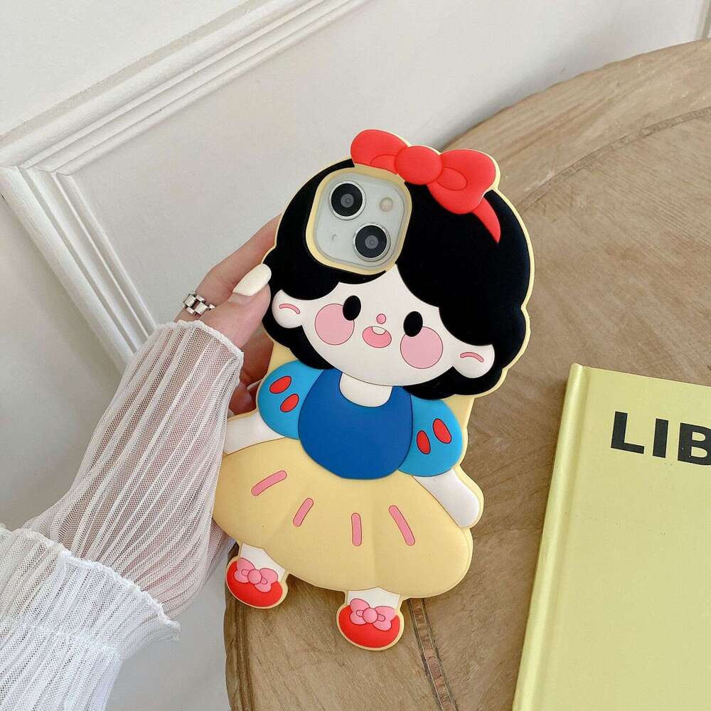 3D Cute Princess iPhone 15 Pro Max, Apple 12, 11, 13 Silicone Soft Case for Women S260128