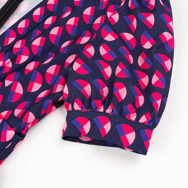 2025 Holiday Elegant Printed V-neck Loose Long Dress Womens Contrastive Color Printed Long Dress Holiday Womens Beach Dress 241230