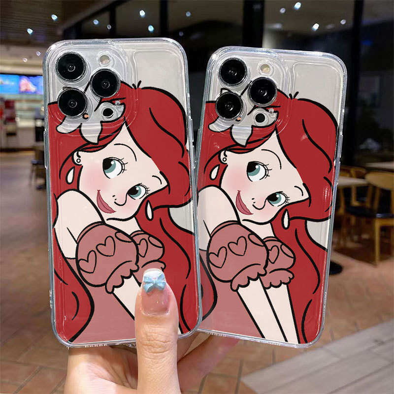 Mermaid Princess Compatible with Apple 16 Pro Max Full Coverage 15 Phone Case iPhone 14/12/11/13 Shockproof XSM S260128