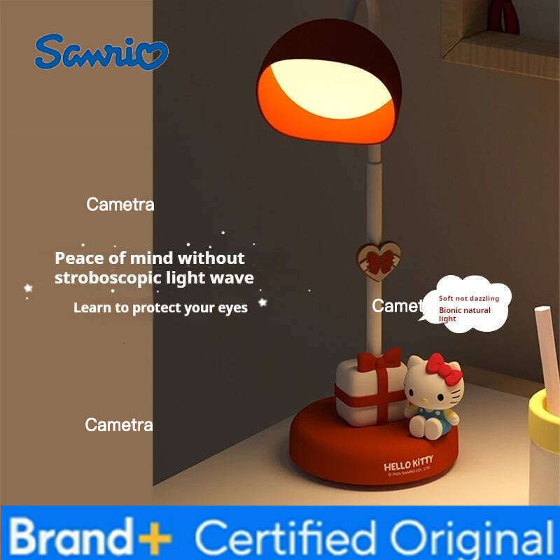Sanrio New Desktop Reading Light Anime Cartoon Hellokitty Room Night Lamp Ornaments Girls Birthday Gifts H260128