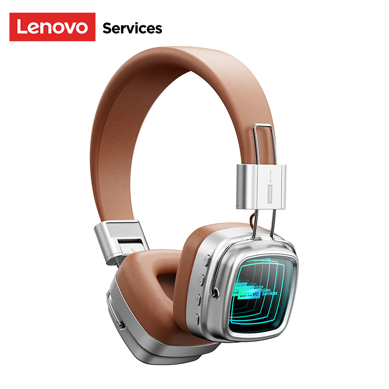 Lenovo LS117 Bluetooth 6.0 Headphones Retro-inspired Fashionable Design Long Battery Life ENC Call Noise Cancellation Gaming Headset Surround Sound Mu