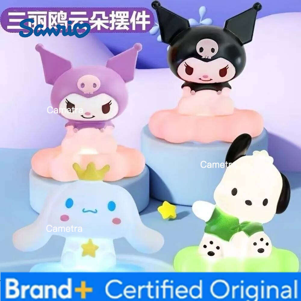Sanrio Hello Kitty Kuromi Cinnamoroll Night Light Glowing Bedside Lamp Kawaii Anime Toy Gift for Kids H260128