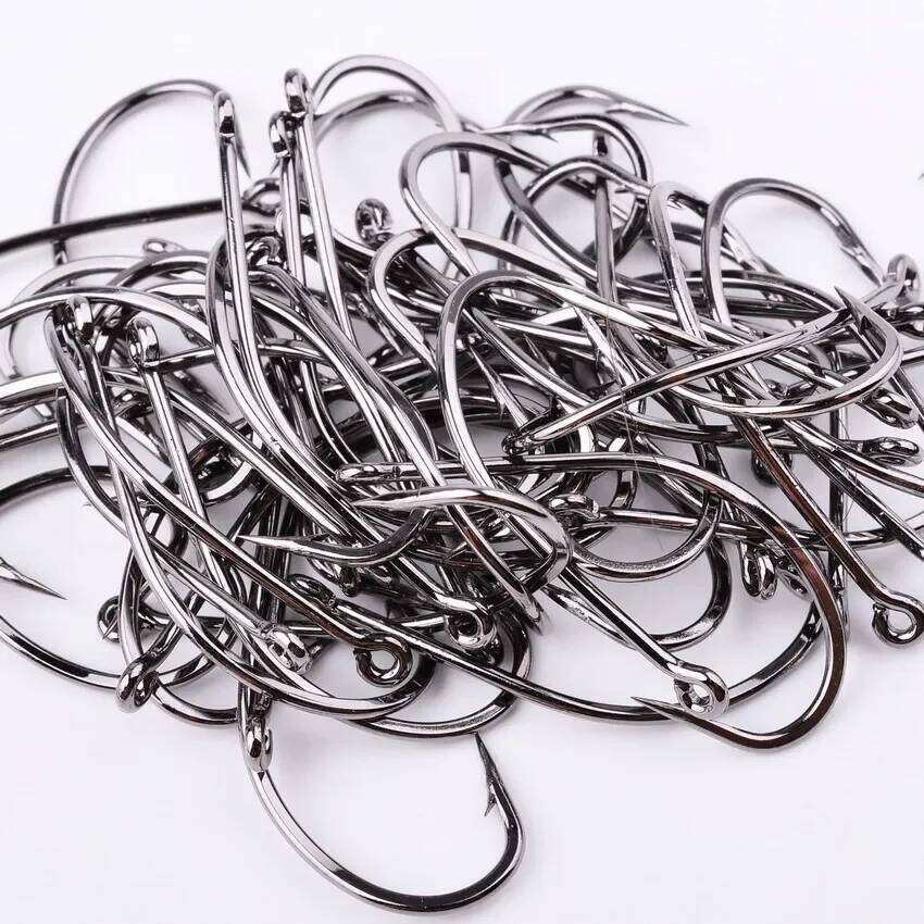 50pcs/10pcs Maruseigo Hooks Carp Fishing Hook Set High Carbon Steel Sharp Barbed Offset Fishhook Box Z260128