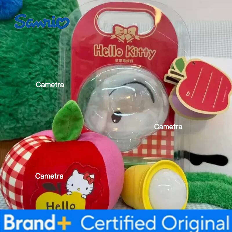 Sanrio Hellokitty Kawaii Apple Lamp Bedside Decoration Trendy Room Ornament Christmas Gifts Girls Can Be Hung Animation Derivative Toy H260128