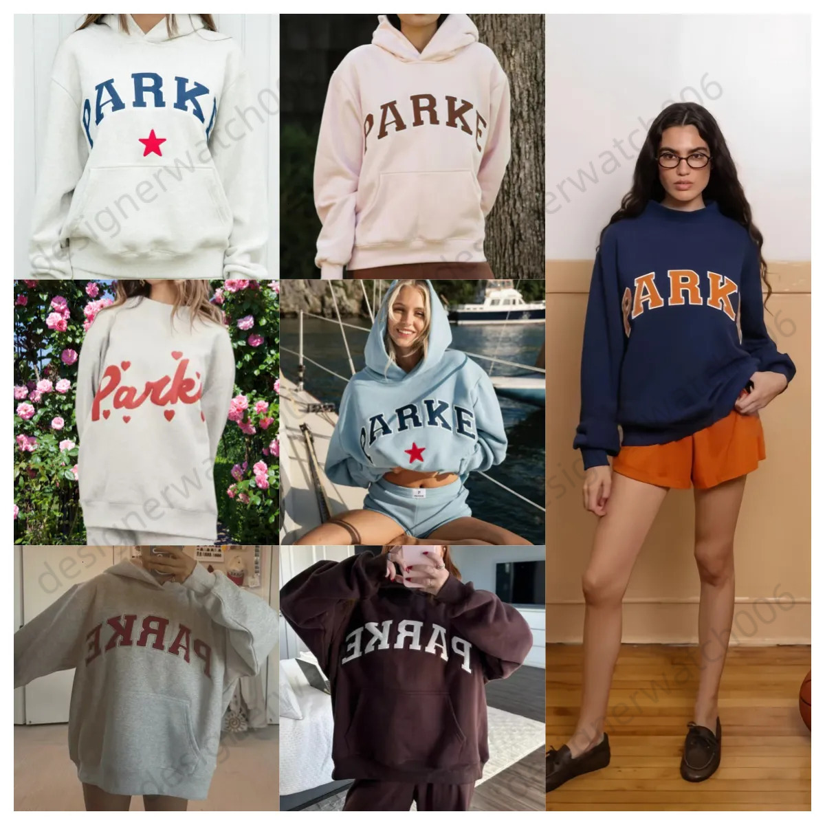 Parke Womens Mockneck Sweatshirt Hoodie for Spring Autumn Outdoor Casual Wear Loose Fit Designer Parke Yoga Hoodie Tracksuit Hoodie in S-3XL e12