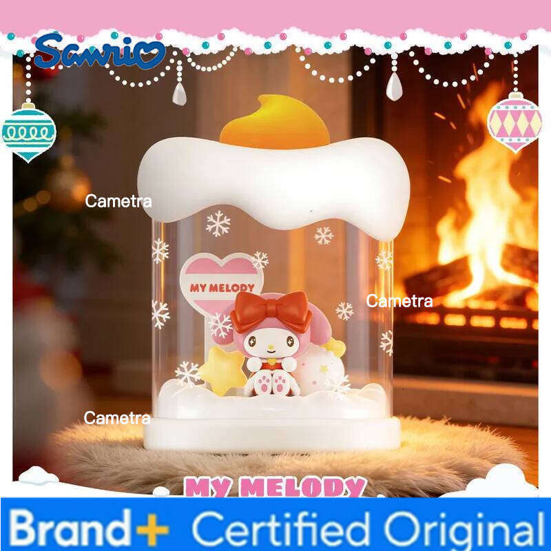 Sanrio Genuine Warm Candlelight Series Blind Box Candle Lamp Desktop Ornament Room Decorations Trendy Collectible Figurines H260128