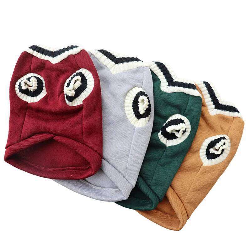 Pet Dog Sweater College Style V-neck Knitwear For Small Dogs Puppy Vest Clothes Kitty Jacket Outfits Winter Warm XJ260127