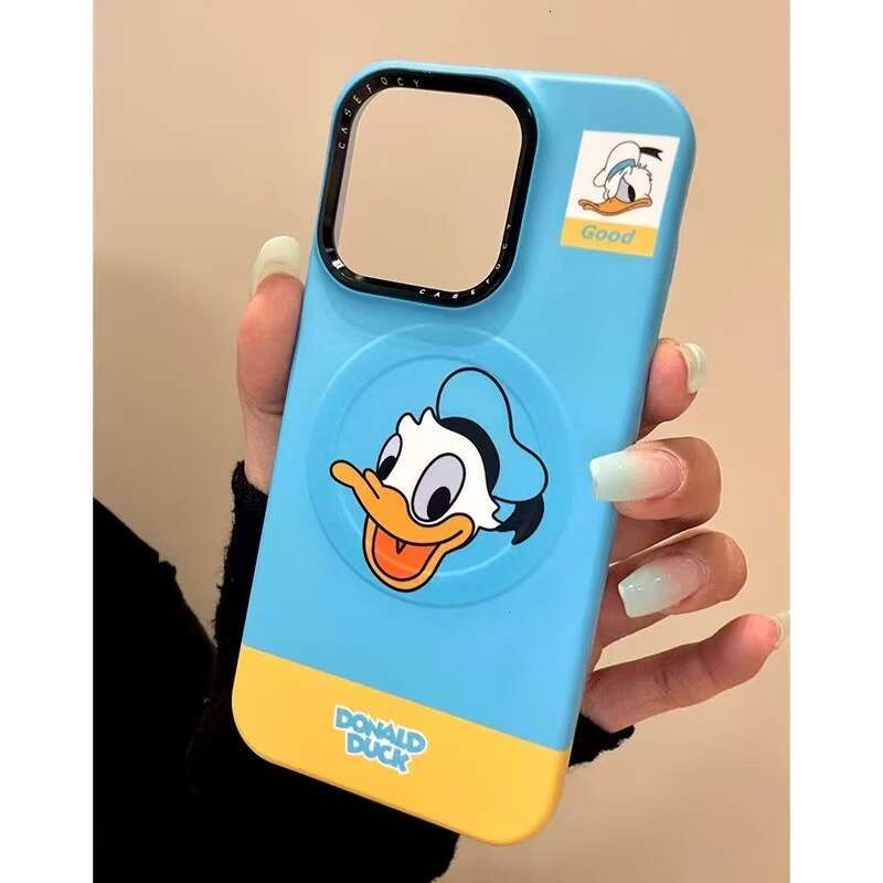 Cartoon Cute Donald Duck Magnetic Stand Compatible with iPhone 16 Pro Max Apple 15 Phone Case 14 New Model 13 S260128 420