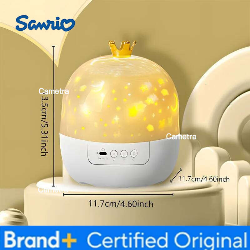 Sanrio Crown Fantasy Star Sky Projection Night Light 15in1 Bedroom Ceiling Rotating Atmosphere Lamp Home Decoration Kids Birthday Gift H260128
