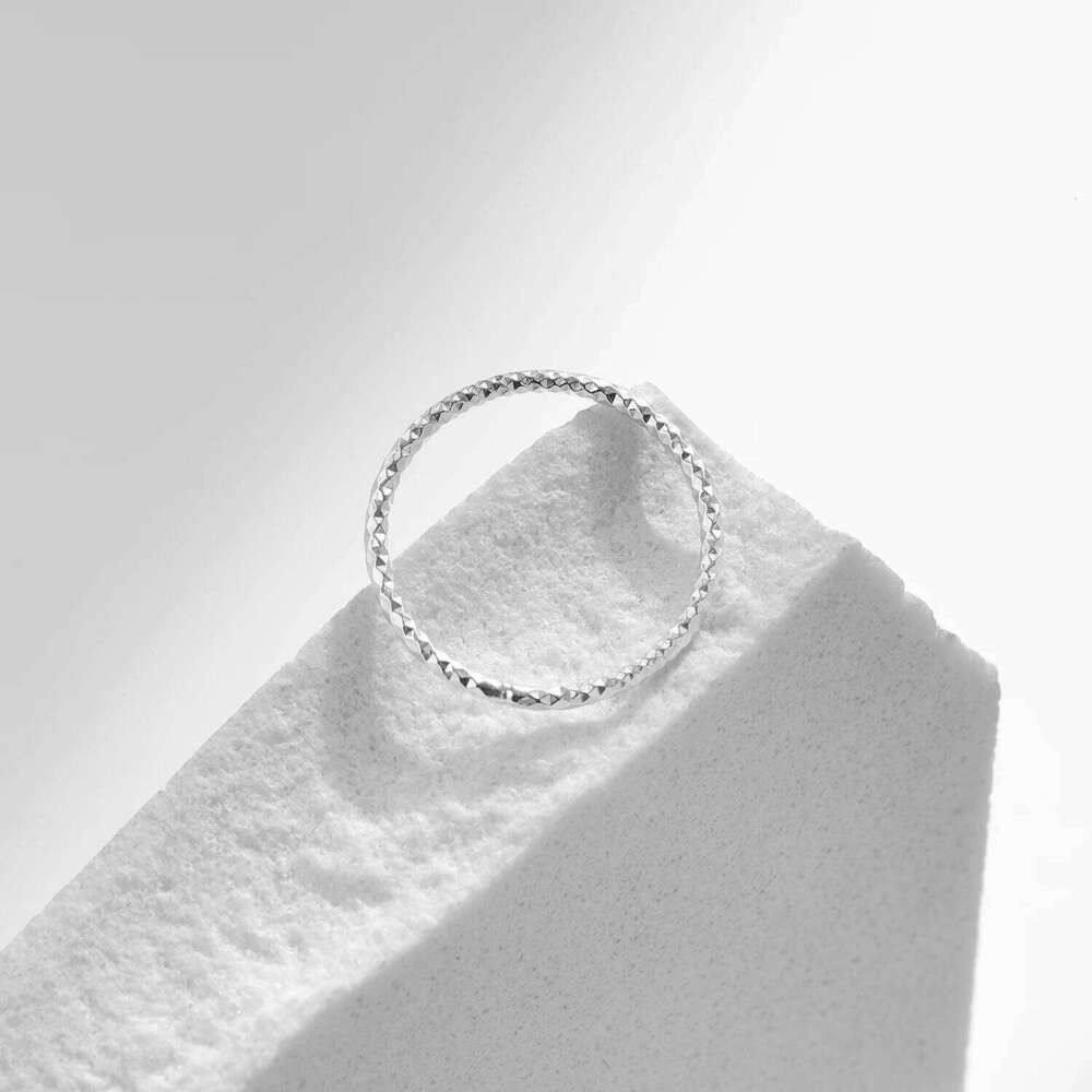 MODIAN 925 Sterling Silver Wavy Sparkling Simple Trendy Stackable Charm Ring Platinum Plated Fine Jewelry For Women Gifts XJ260127