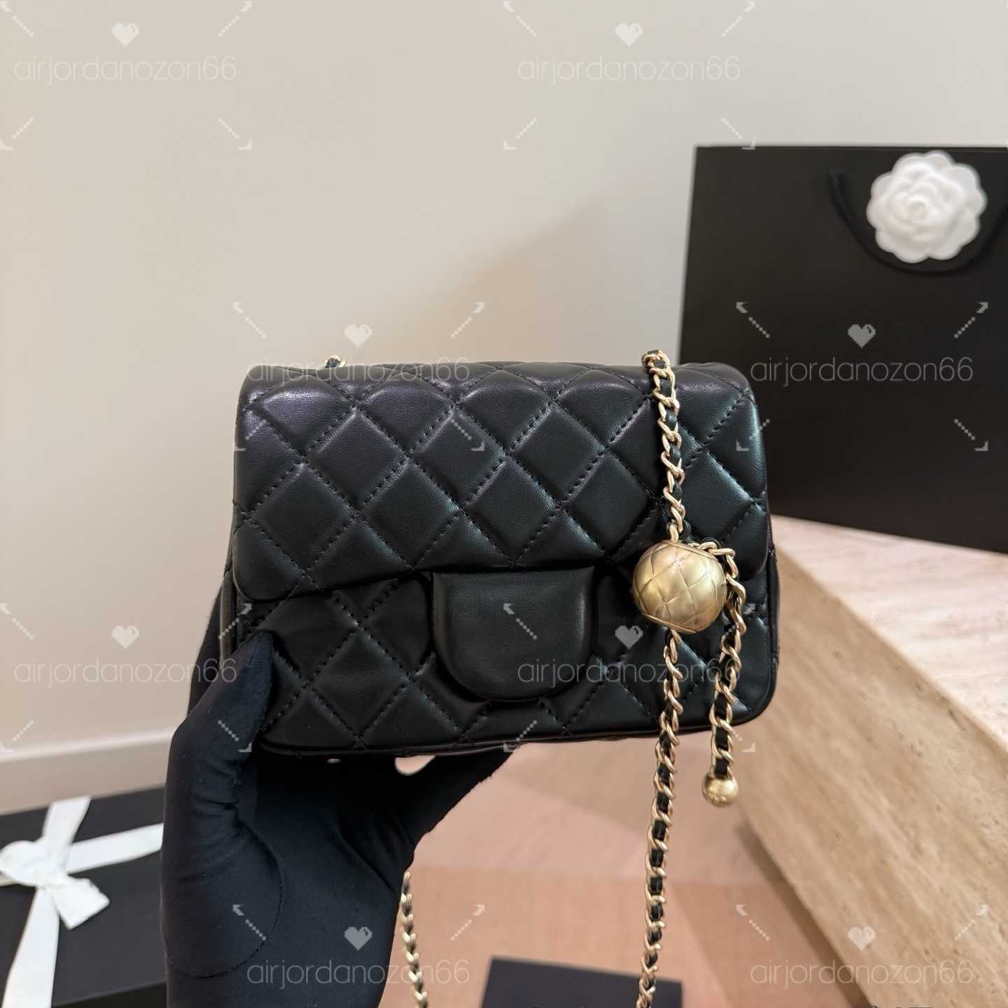 2026 New Shoulder Bags Designer Bag Luxury Bag Designer Handbag Top Fashion Bag Evening Bag Classic Metallic Leather Chain Square Lattice Sheepskin Wallet 009A