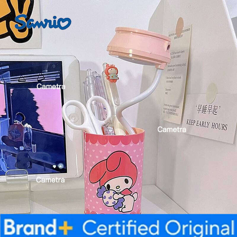 Sanrio Kuromi Creative Pen Holder Night Lamp Table Light Soda Water Charging Telescopic LED Can Decoration Multifunctional Learning H260128