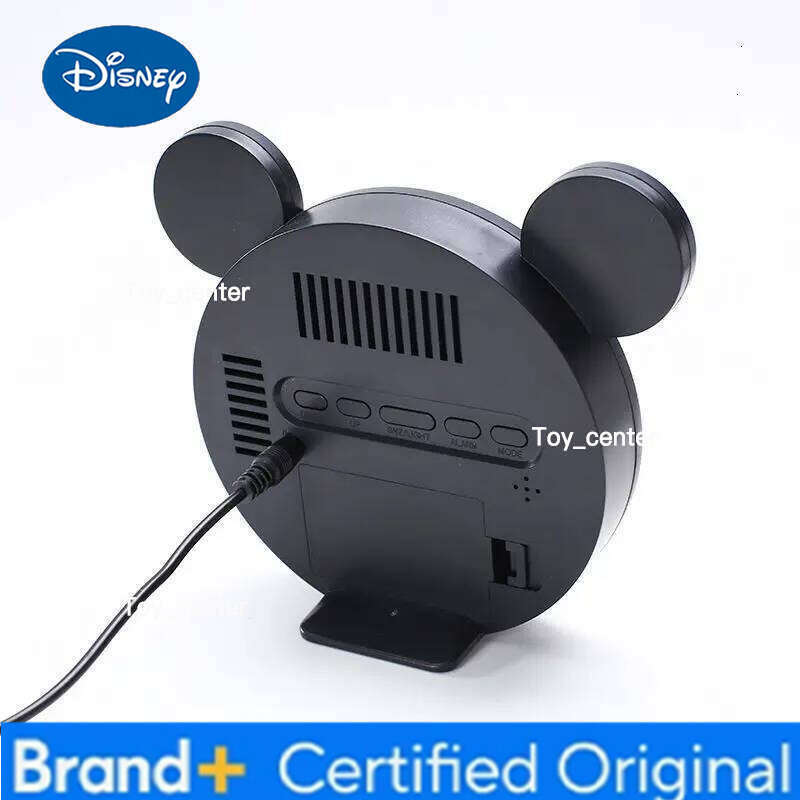 Disney Mickey Mouse Anime Peripherals Creative Personality Cartoon Three-dimensional Shape Digital Alarm Clock Desktop Ornaments H260128