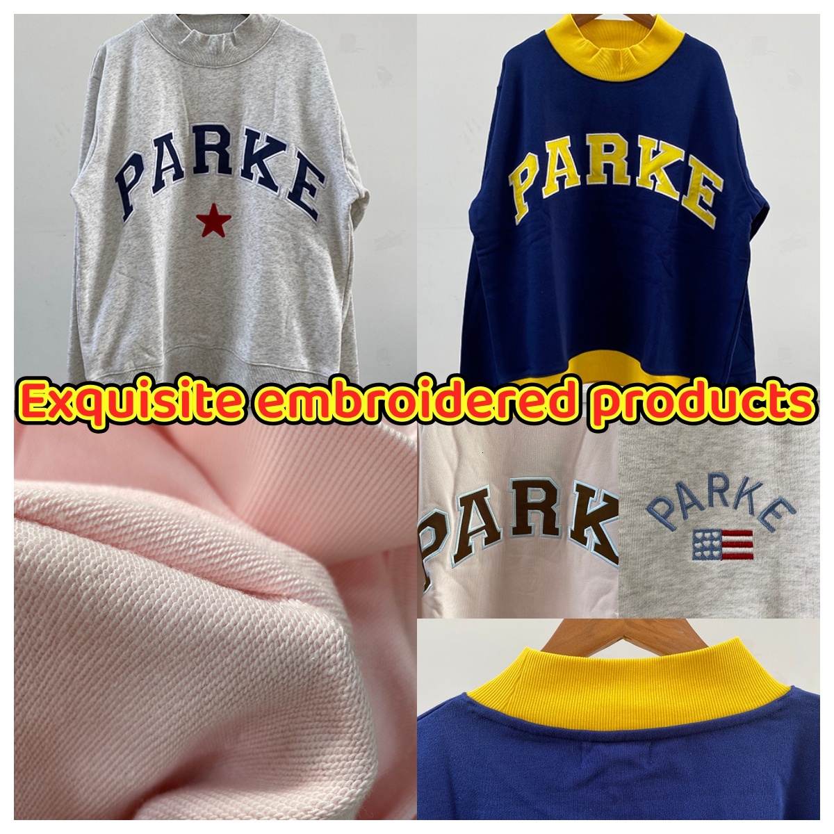 Parke Womens Mockneck embroidery Sweatshirt Hoodie for Spring Tracksuit Autumn Outdoor Casual Wear Loose Fit Designer Parke Yoga Hoodie Hoodie in S-3XL111